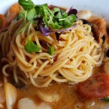Spaghetti con Scampi