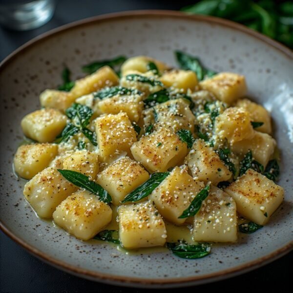 Gnocchi con Gorgonzola e Spinaci
