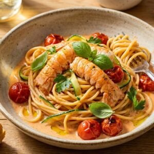 Spaghetti con Scampi